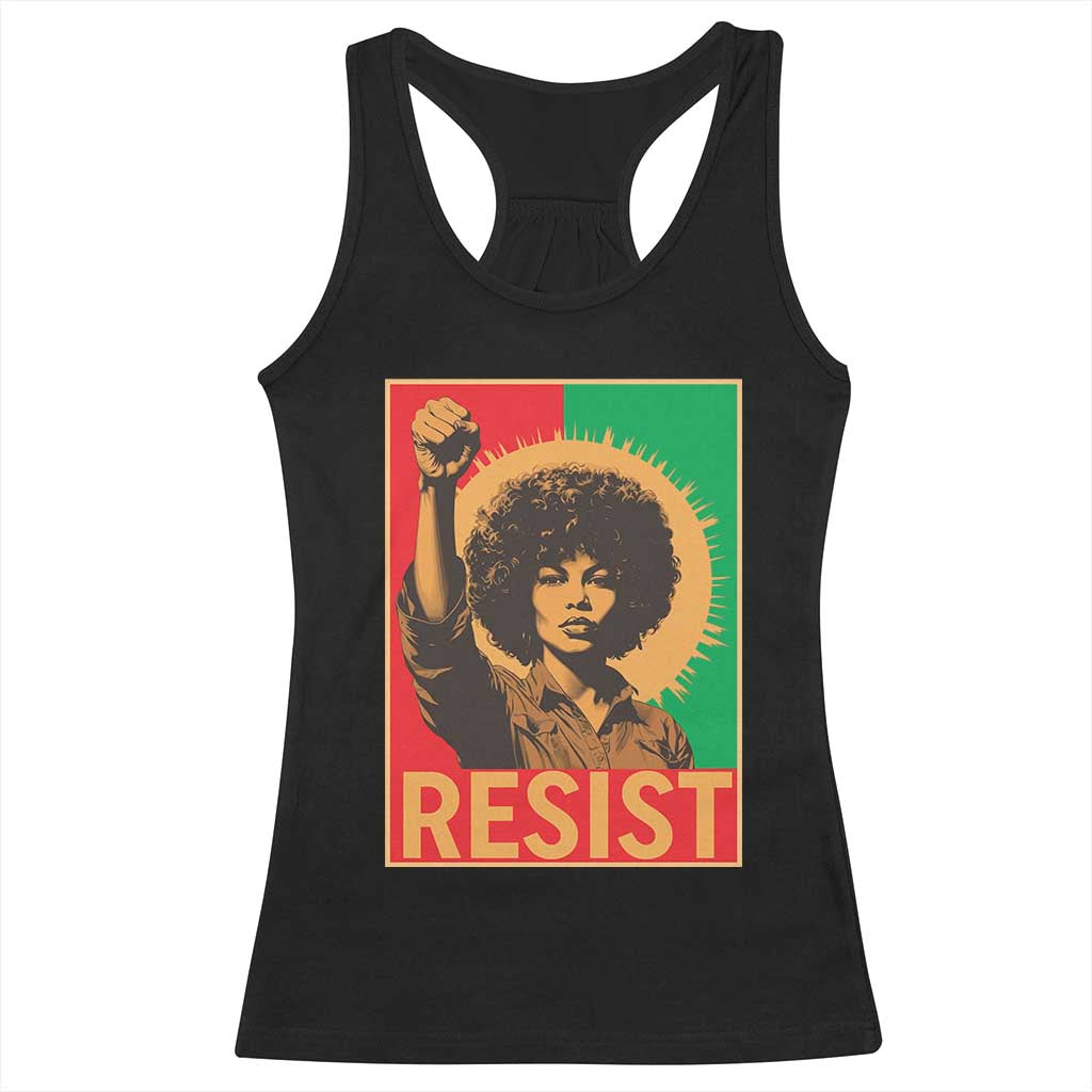 Angela Davis Racerback Tank Top Political Protest Resist Civil Rights Freedom - Wonder Print Shop