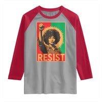 Angela Davis Raglan Shirt Political Protest Resist Civil Rights Freedom - Wonder Print Shop