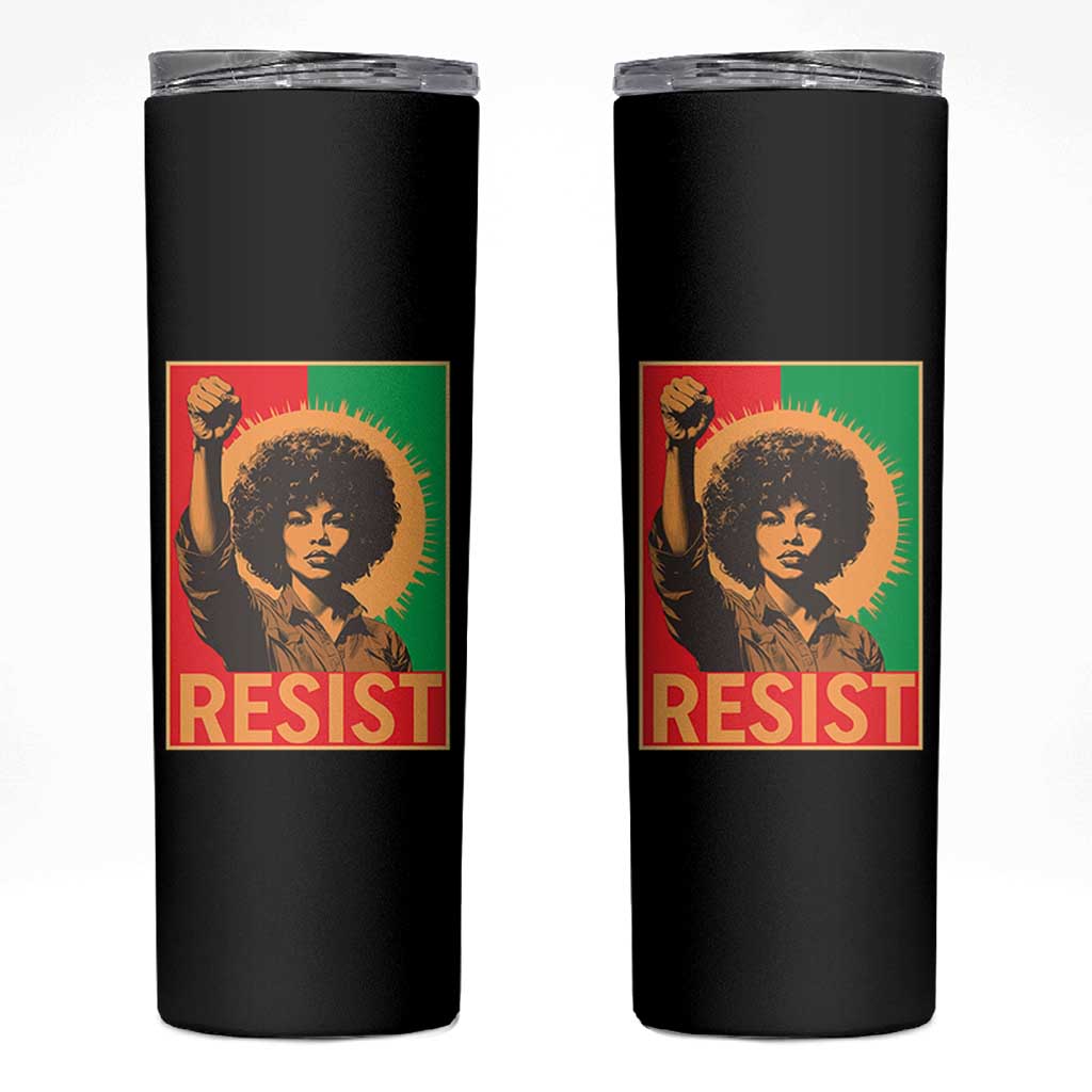 Angela Davis Skinny Tumbler Political Protest Resist Civil Rights Freedom - Wonder Print Shop