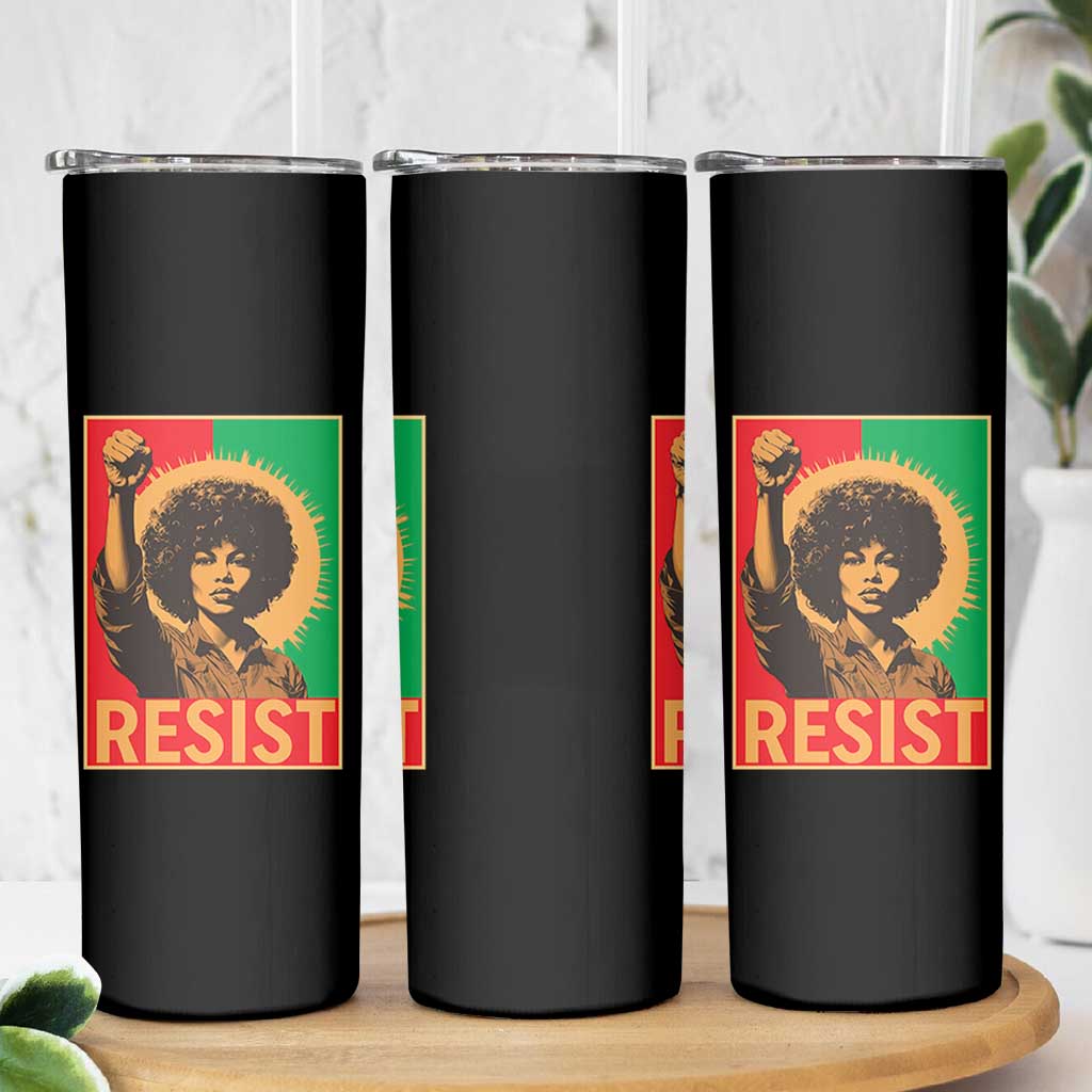 Angela Davis Skinny Tumbler Political Protest Resist Civil Rights Freedom - Wonder Print Shop