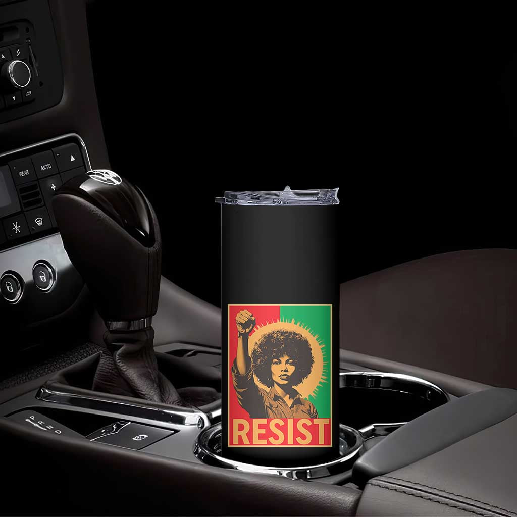 Angela Davis Skinny Tumbler Political Protest Resist Civil Rights Freedom - Wonder Print Shop