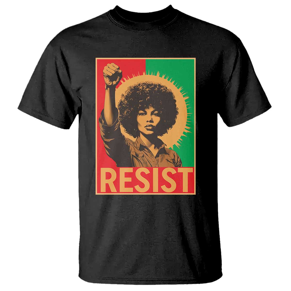 Angela Davis T Shirt Political Protest Resist Civil Rights Freedom - Wonder Print Shop