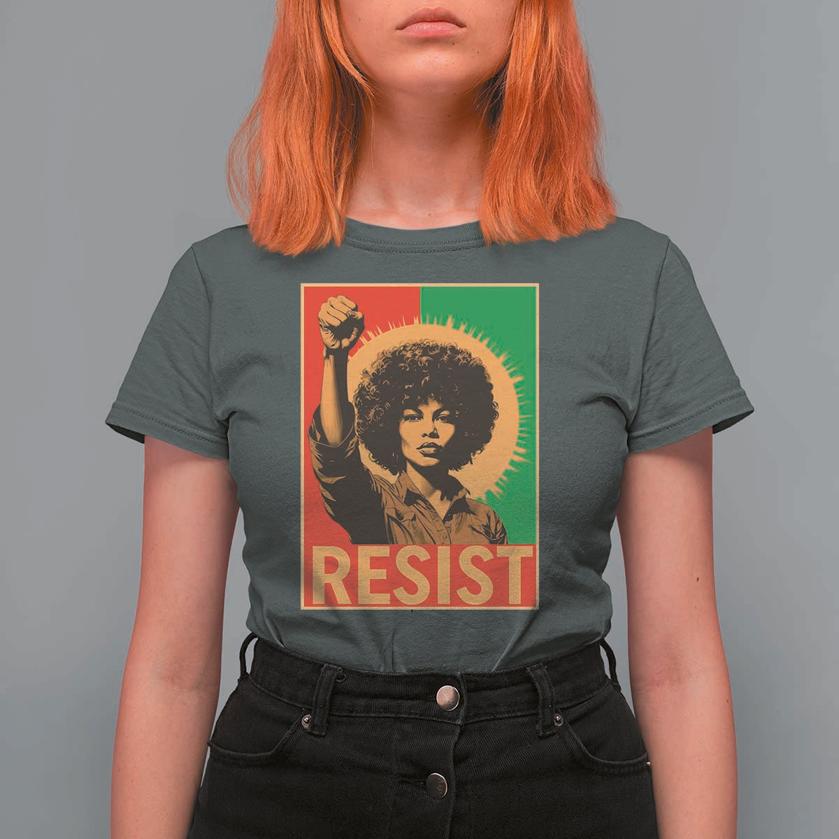 Angela Davis T Shirt For Women Political Protest Resist Civil Rights Freedom - Wonder Print Shop