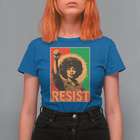 Angela Davis T Shirt For Women Political Protest Resist Civil Rights Freedom - Wonder Print Shop