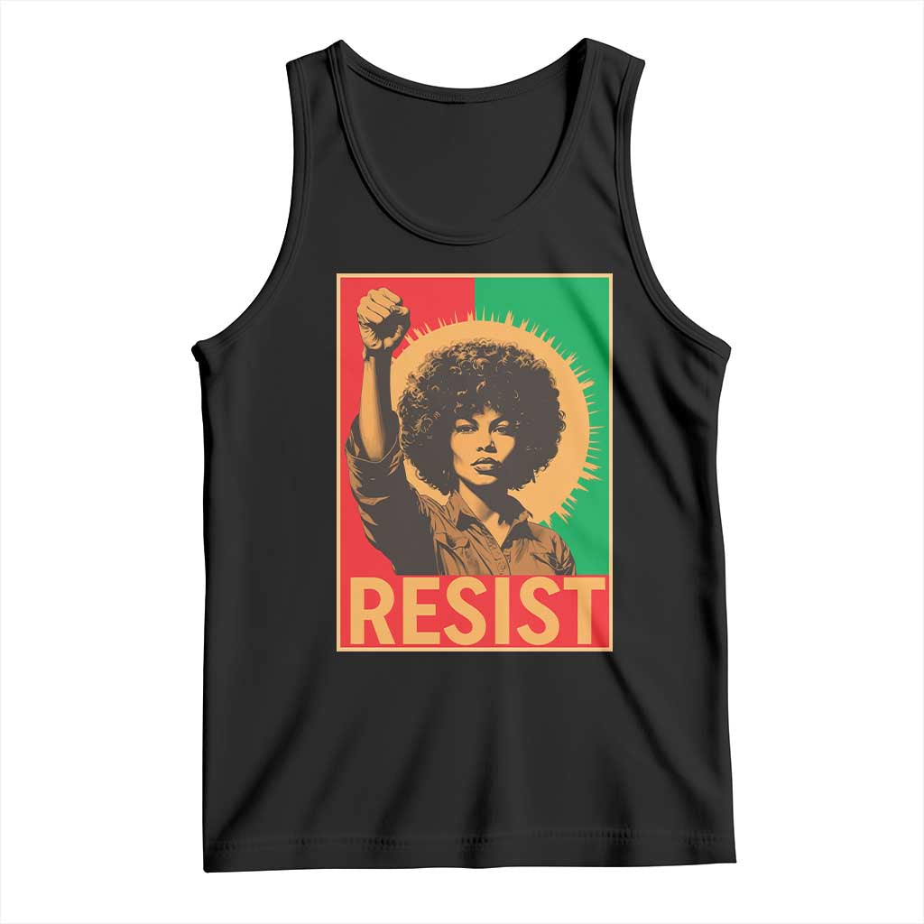 Angela Davis Tank Top Political Protest Resist Civil Rights Freedom - Wonder Print Shop