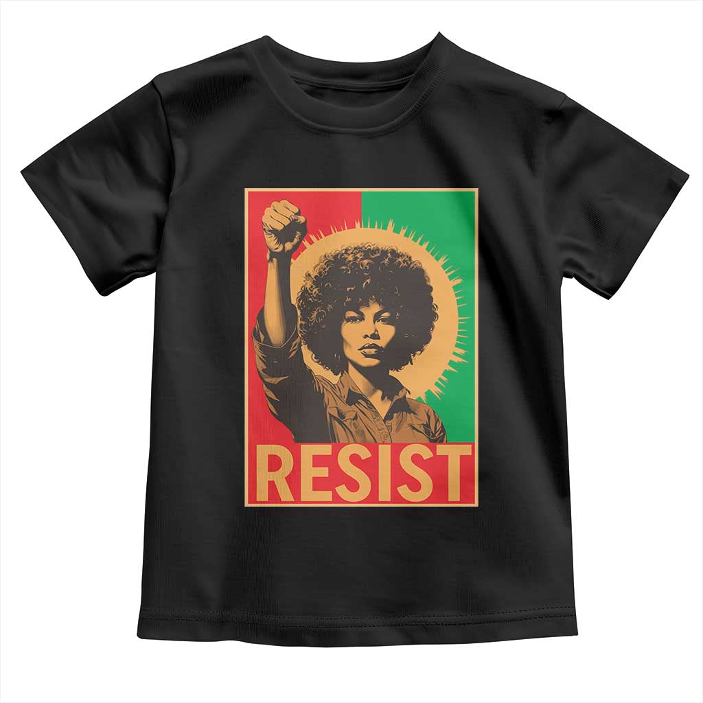 Angela Davis Toddler T Shirt Political Protest Resist Civil Rights Freedom - Wonder Print Shop