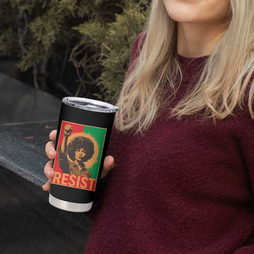 Angela Davis Tumbler Cup Political Protest Resist Civil Rights Freedom - Wonder Print Shop