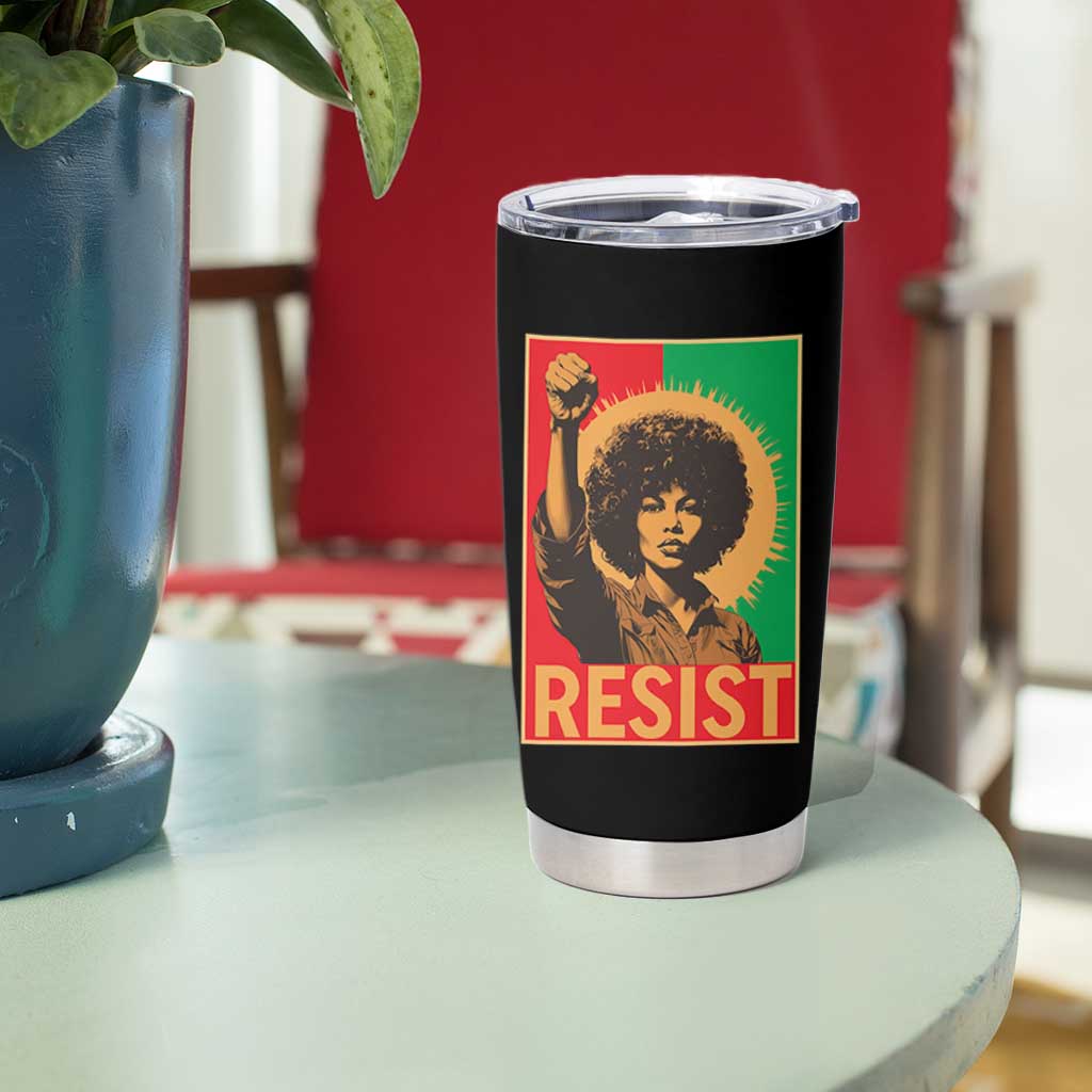 Angela Davis Tumbler Cup Political Protest Resist Civil Rights Freedom - Wonder Print Shop
