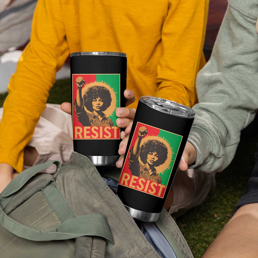 Angela Davis Tumbler Cup Political Protest Resist Civil Rights Freedom - Wonder Print Shop