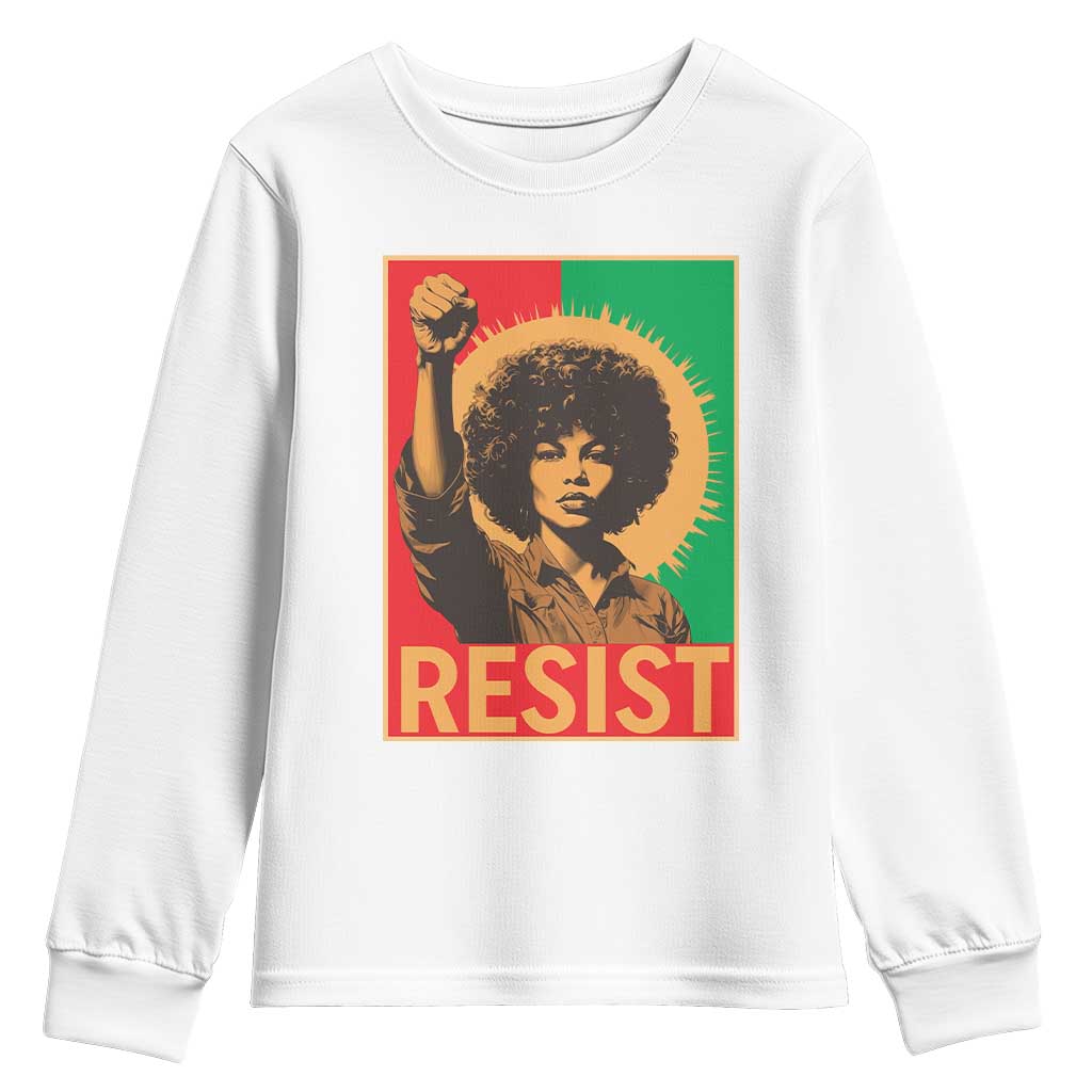 Angela Davis Youth Sweatshirt Political Protest Resist Civil Rights Freedom - Wonder Print Shop