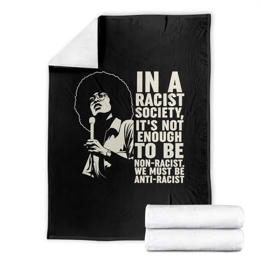 Angela Davis Inspirational Quote Throw Blanket - Wonder Print Shop