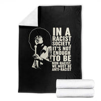 Angela Davis Inspirational Quote Throw Blanket - Wonder Print Shop