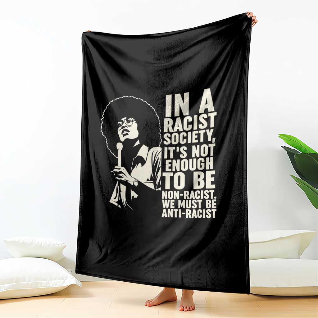 Angela Davis Inspirational Quote Throw Blanket - Wonder Print Shop