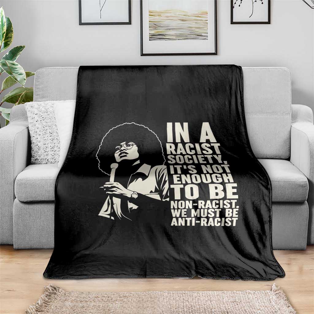 Angela Davis Inspirational Quote Throw Blanket - Wonder Print Shop