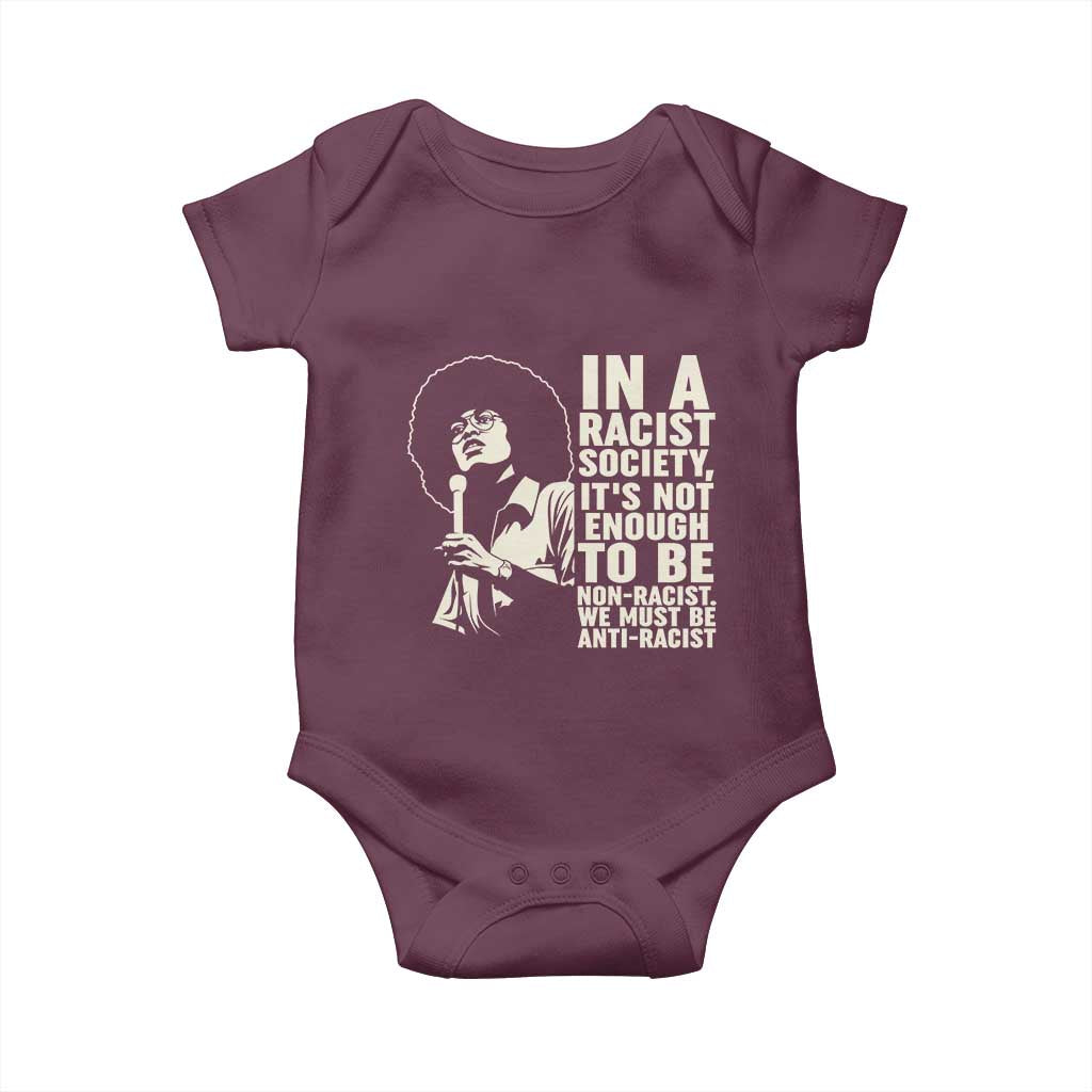 Angela Davis Inspirational Quote Baby Onesie - Wonder Print Shop