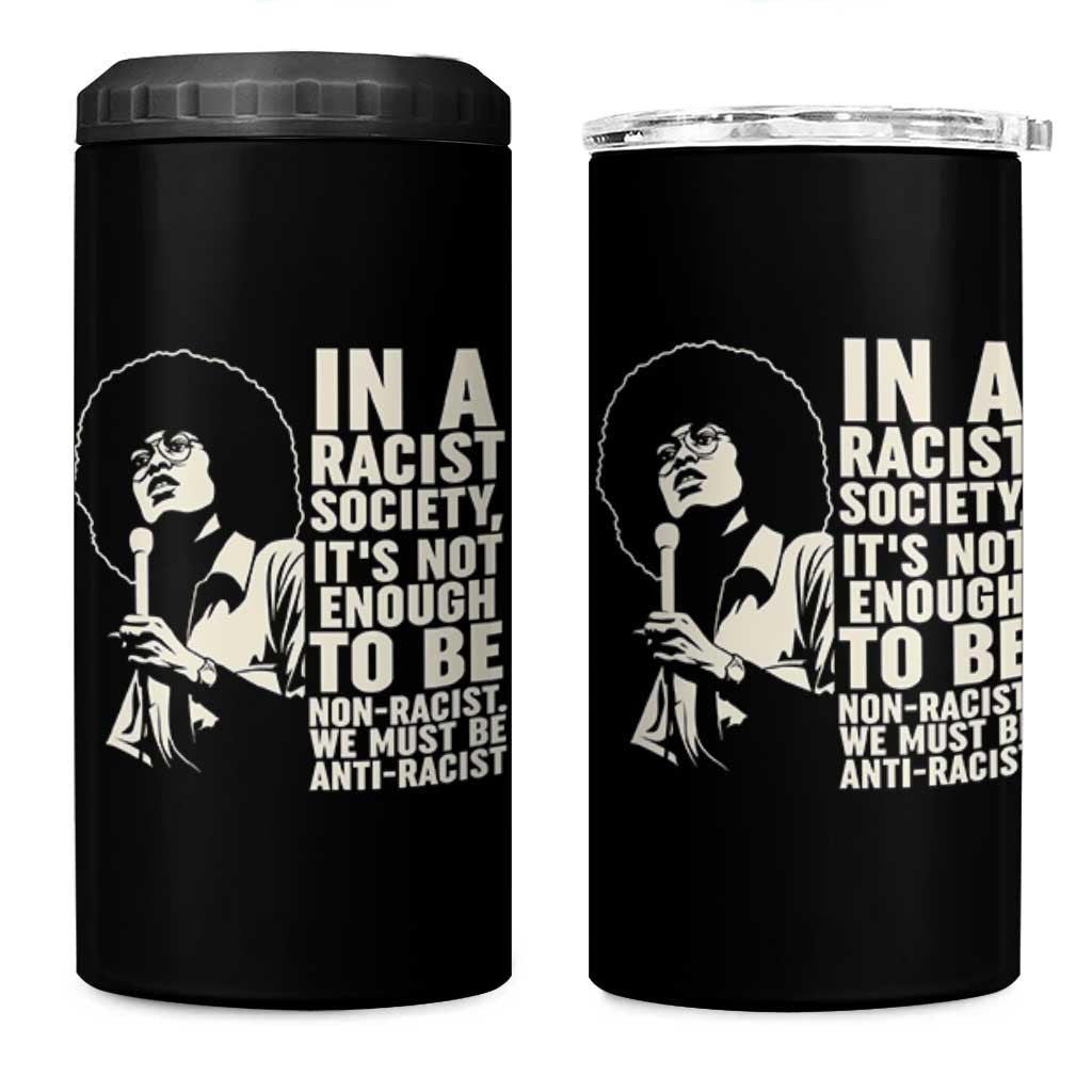 Angela Davis Inspirational Quote 4 in 1 Can Cooler Tumbler - Wonder Print Shop