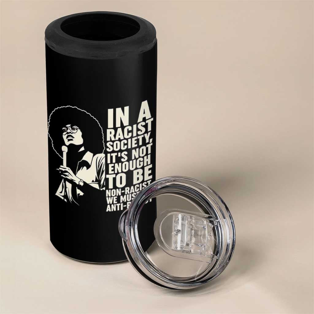 Angela Davis Inspirational Quote 4 in 1 Can Cooler Tumbler - Wonder Print Shop