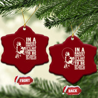 Angela Davis Inspirational Quote Ceramic Ornament - Wonder Print Shop