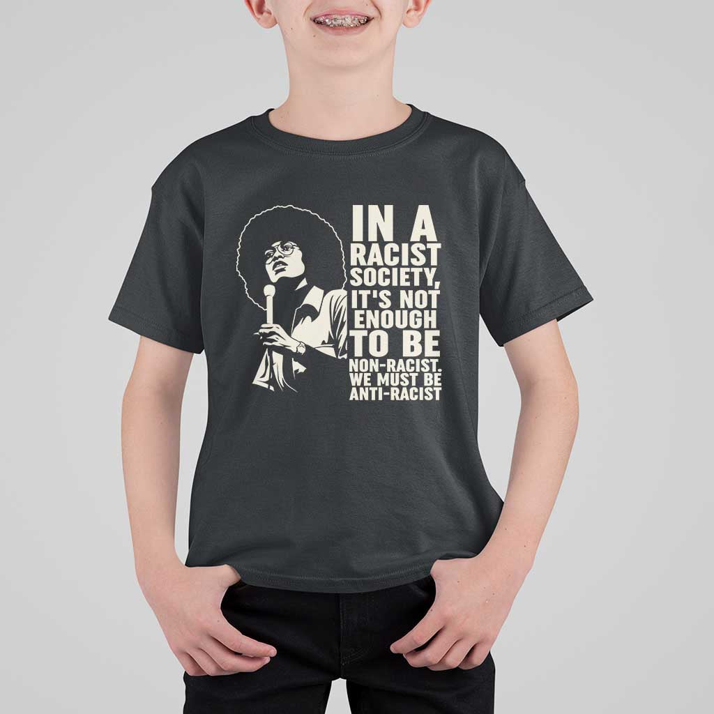 Angela Davis Inspirational Quote T Shirt For Kid - Wonder Print Shop