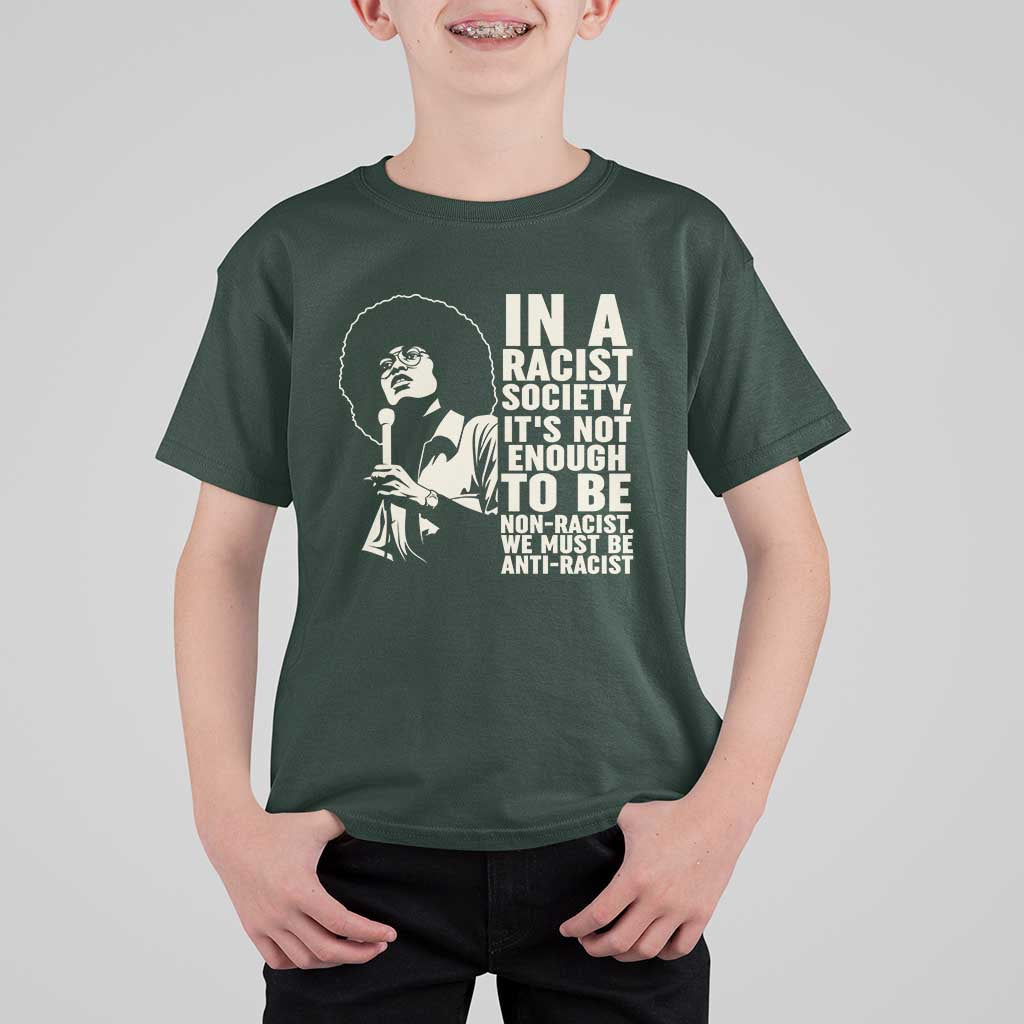 Angela Davis Inspirational Quote T Shirt For Kid - Wonder Print Shop