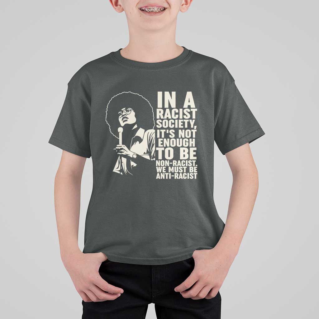 Angela Davis Inspirational Quote T Shirt For Kid - Wonder Print Shop