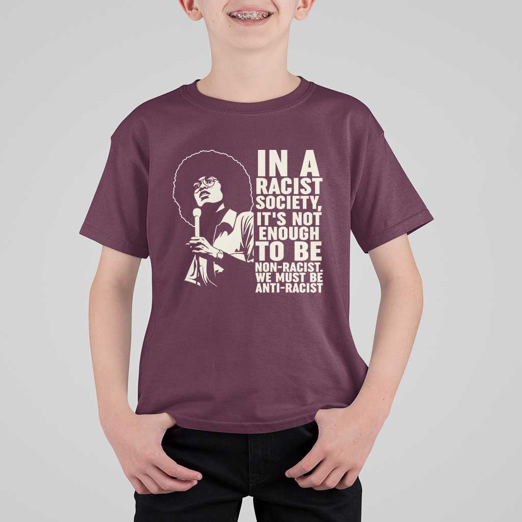 Angela Davis Inspirational Quote T Shirt For Kid - Wonder Print Shop