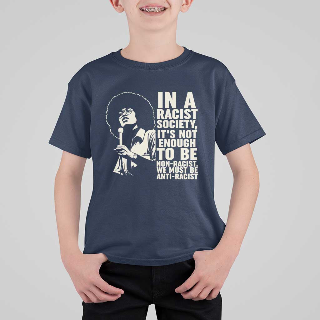 Angela Davis Inspirational Quote T Shirt For Kid - Wonder Print Shop