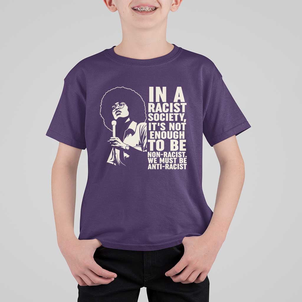 Angela Davis Inspirational Quote T Shirt For Kid - Wonder Print Shop