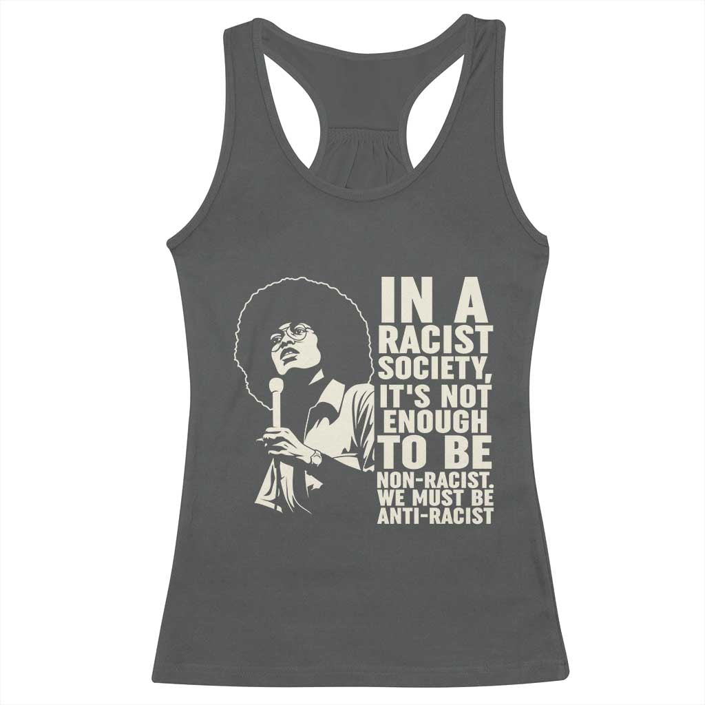 Angela Davis Inspirational Quote Racerback Tank Top - Wonder Print Shop