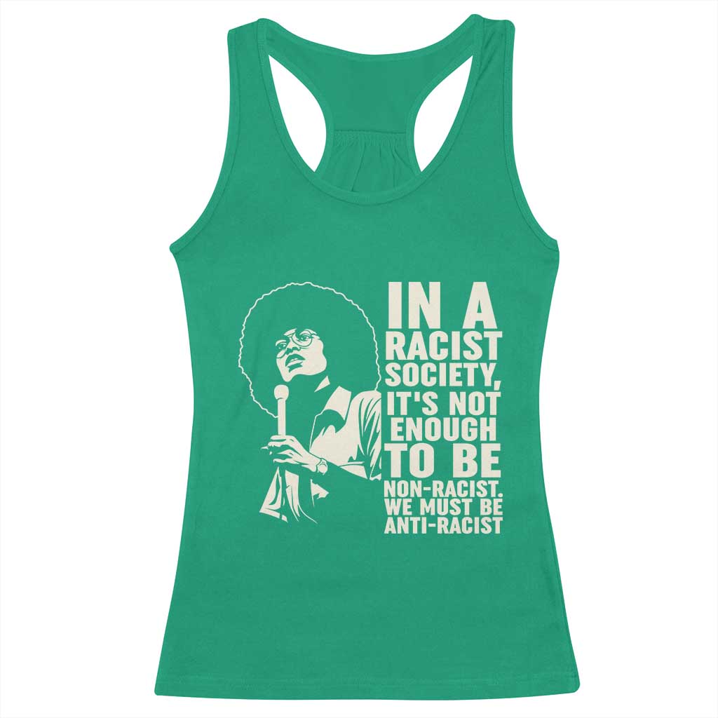 Angela Davis Inspirational Quote Racerback Tank Top - Wonder Print Shop