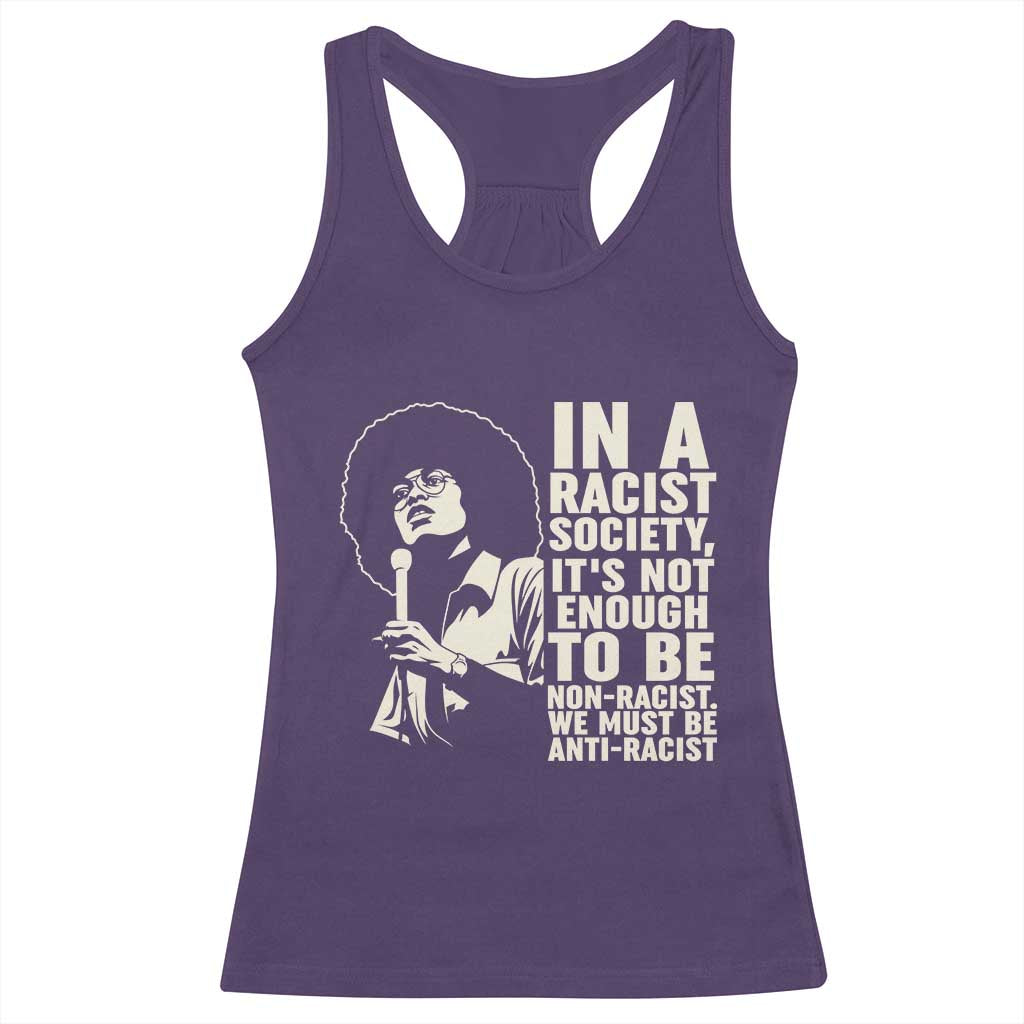 Angela Davis Inspirational Quote Racerback Tank Top - Wonder Print Shop