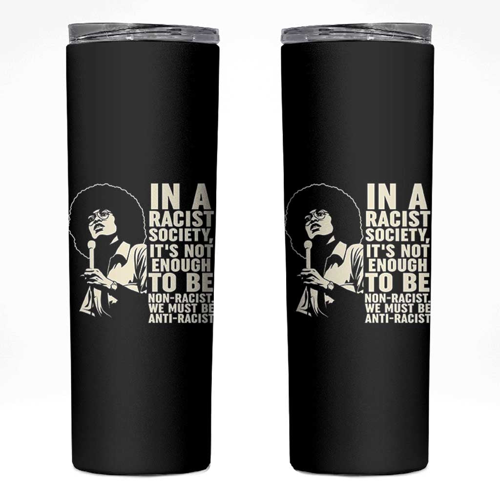 Angela Davis Inspirational Quote Skinny Tumbler - Wonder Print Shop