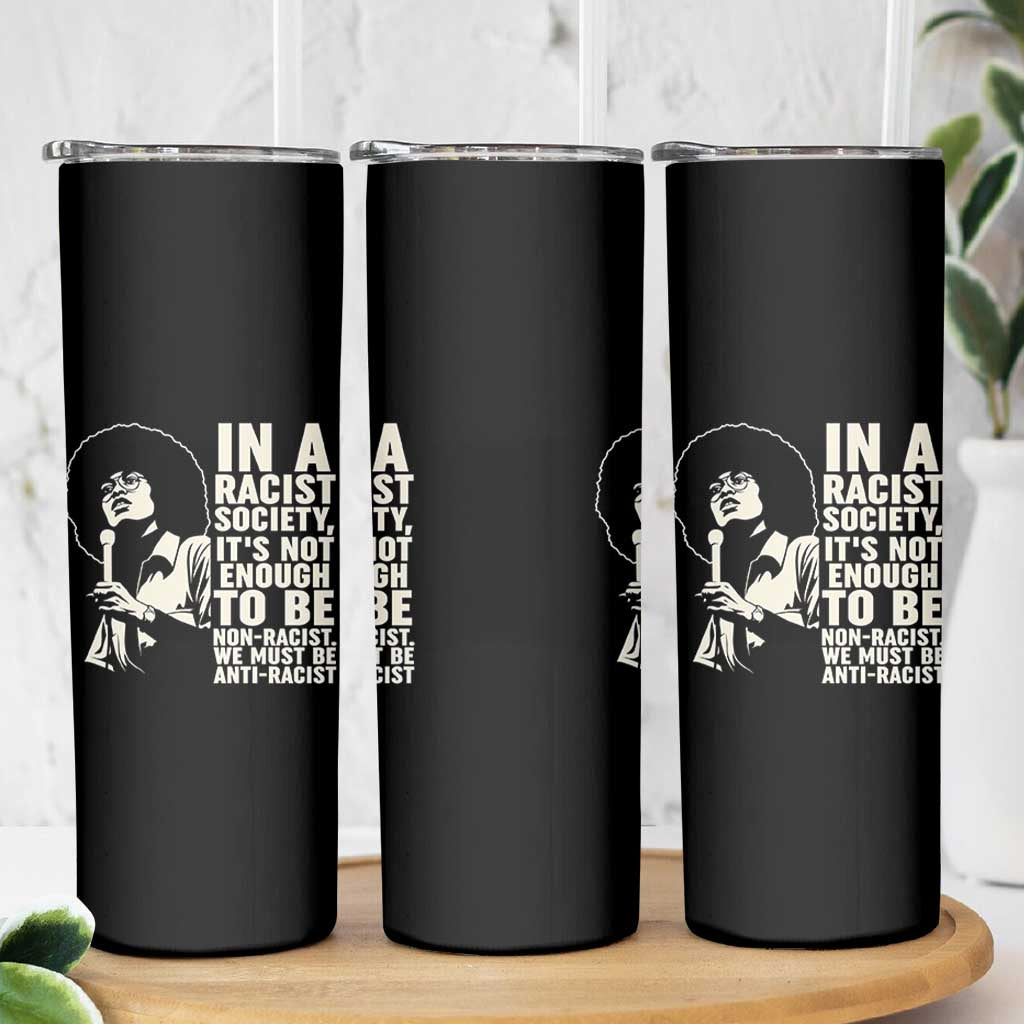Angela Davis Inspirational Quote Skinny Tumbler - Wonder Print Shop