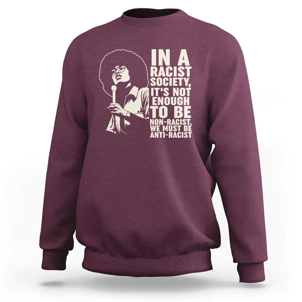 Angela Davis Inspirational Quote Sweatshirt - Wonder Print Shop