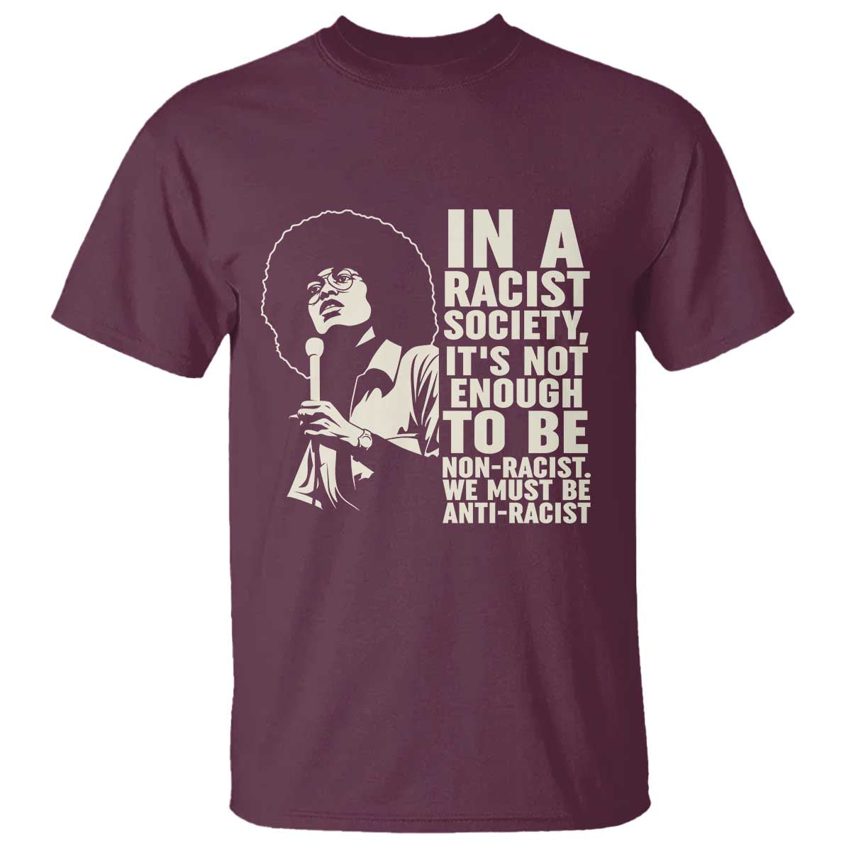 Angela Davis Inspirational Quote T Shirt - Wonder Print Shop