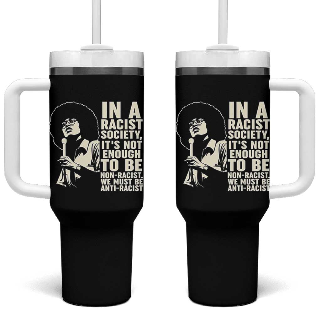 Angela Davis Inspirational Quote Tumbler With Handle - Wonder Print Shop