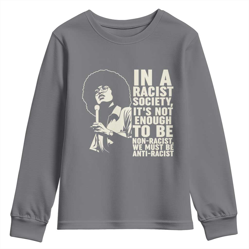 Angela Davis Inspirational Quote Youth Sweatshirt - Wonder Print Shop