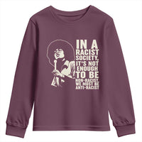 Angela Davis Inspirational Quote Youth Sweatshirt - Wonder Print Shop