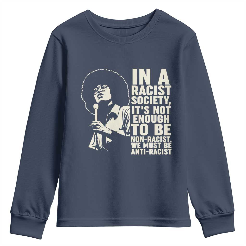 Angela Davis Inspirational Quote Youth Sweatshirt - Wonder Print Shop