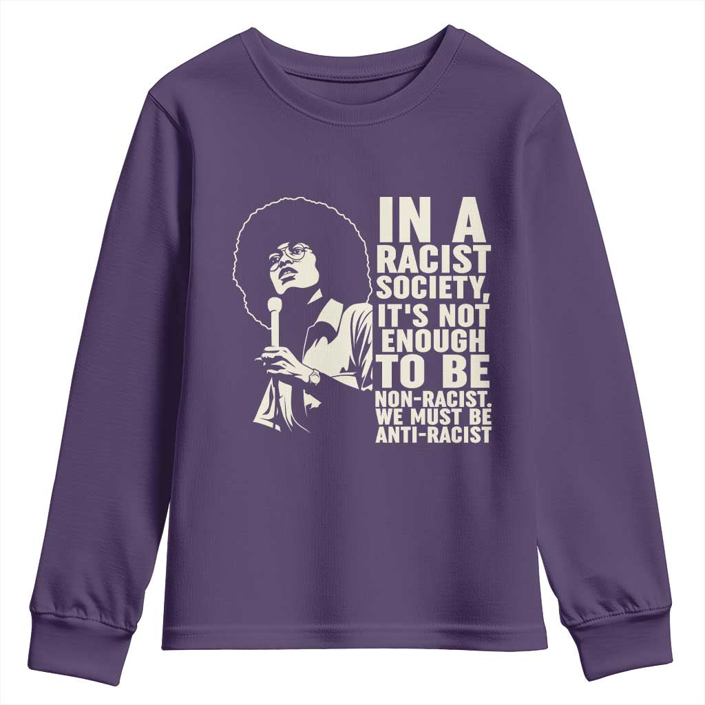 Angela Davis Inspirational Quote Youth Sweatshirt - Wonder Print Shop