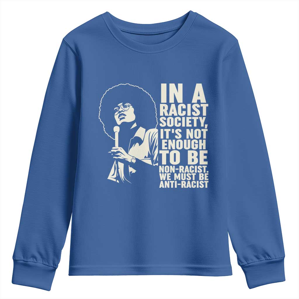 Angela Davis Inspirational Quote Youth Sweatshirt - Wonder Print Shop