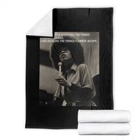 Angela Davis Inspirational Quote Throw Blanket Black History Month - Wonder Print Shop
