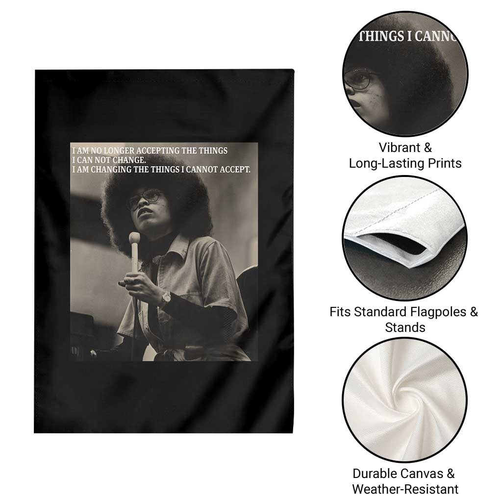 Angela Davis Inspirational Quote Garden Flag Black History Month - Wonder Print Shop