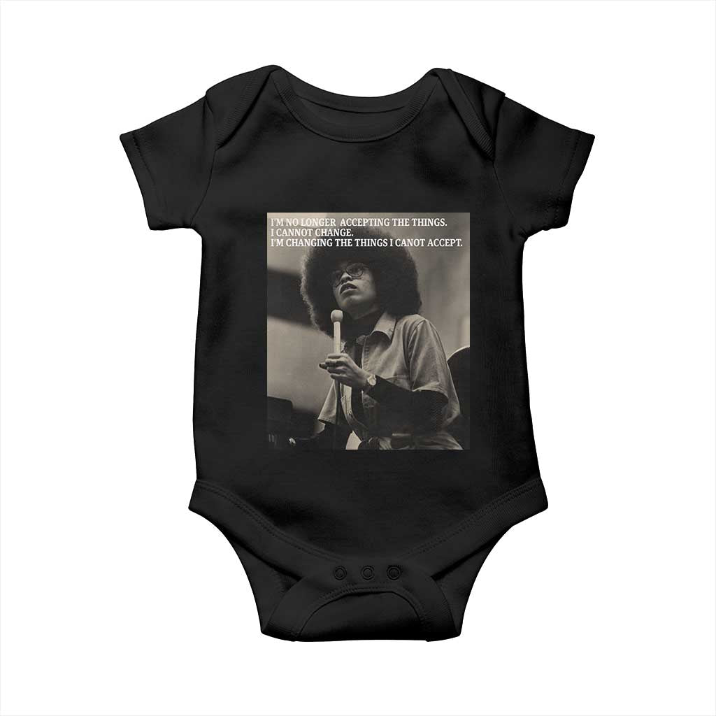 Angela Davis Inspirational Quote Baby Onesie Black History Month - Wonder Print Shop