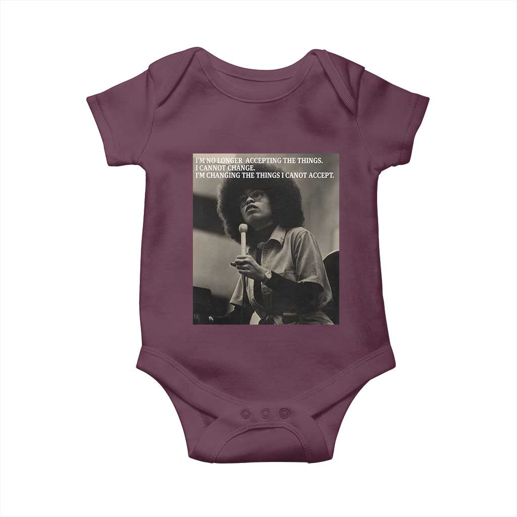Angela Davis Inspirational Quote Baby Onesie Black History Month - Wonder Print Shop