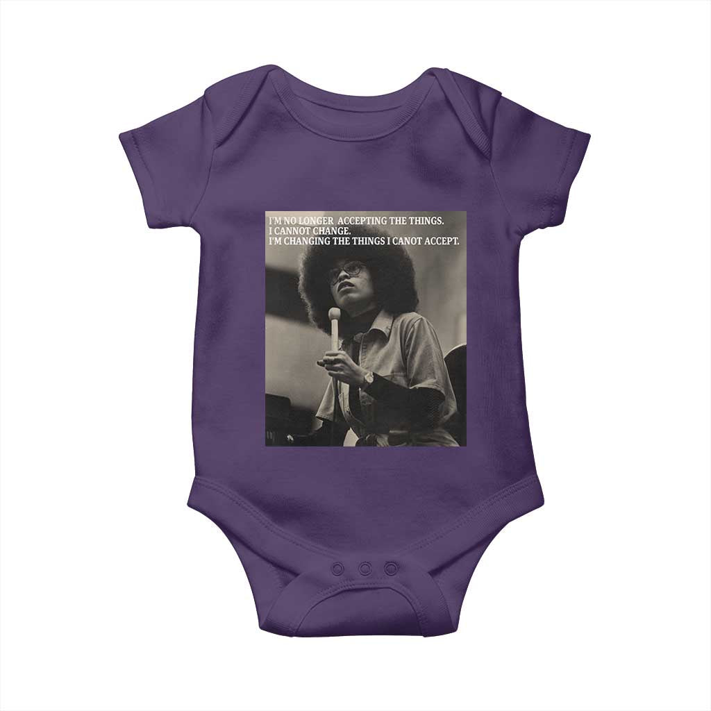Angela Davis Inspirational Quote Baby Onesie Black History Month - Wonder Print Shop