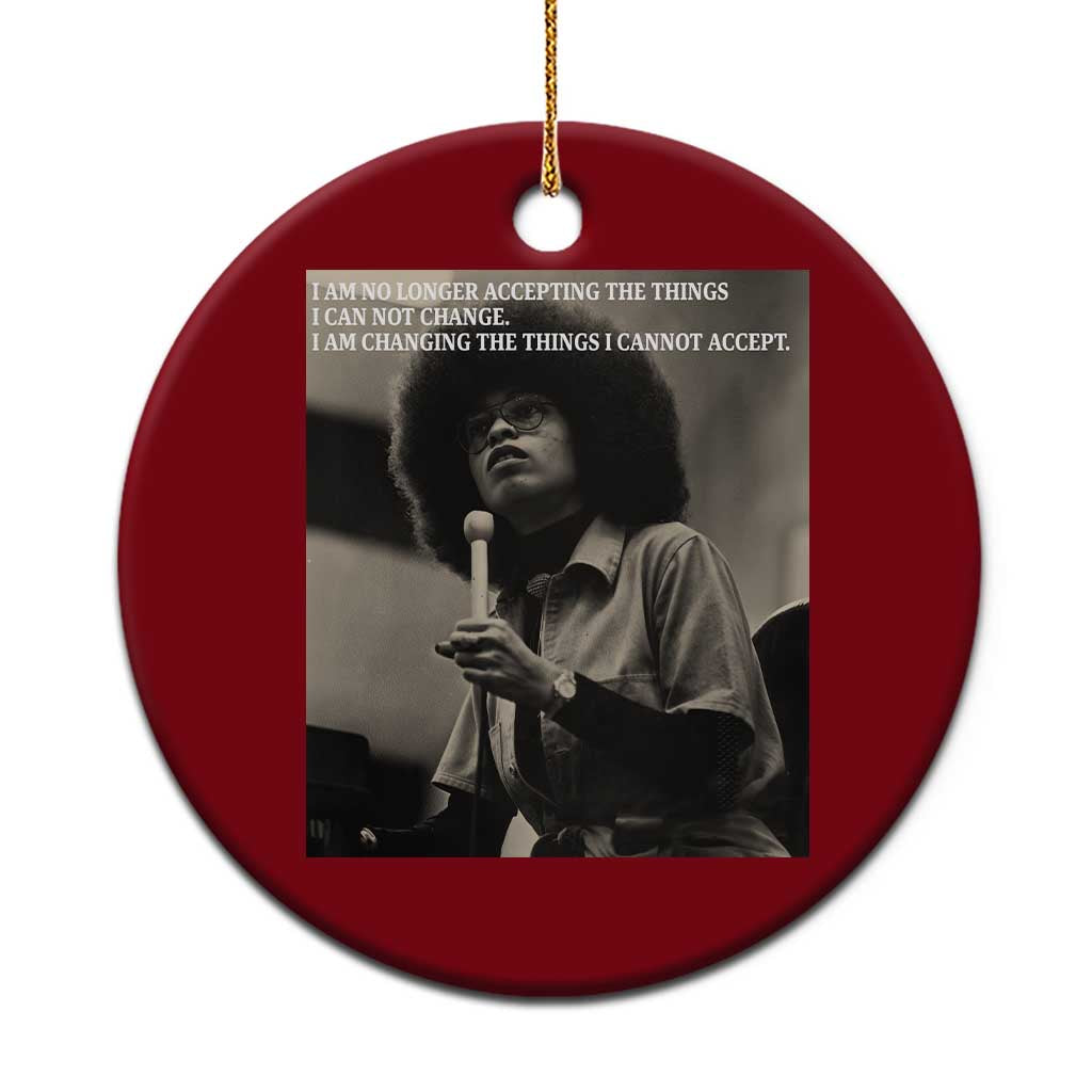 Angela Davis Inspirational Quote Ceramic Ornament Black History Month - Wonder Print Shop