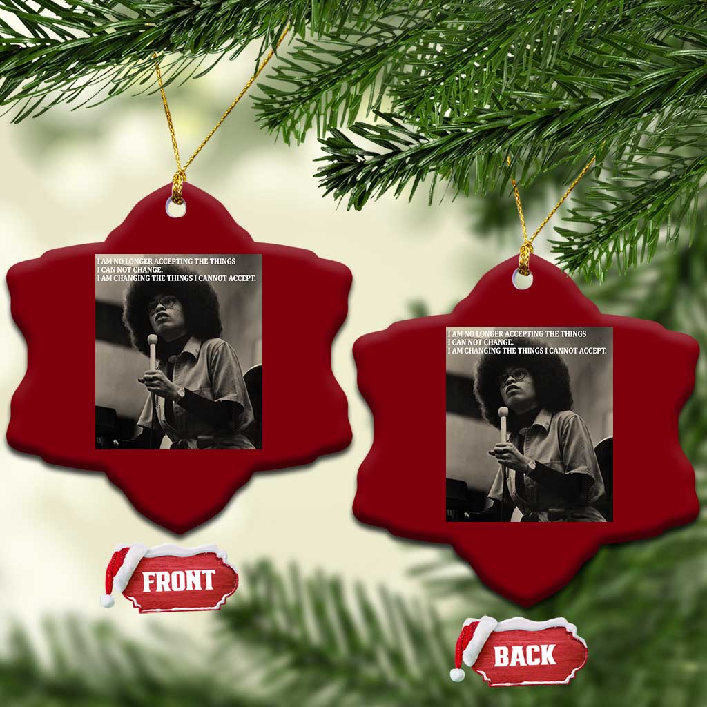 Angela Davis Inspirational Quote Ceramic Ornament Black History Month - Wonder Print Shop