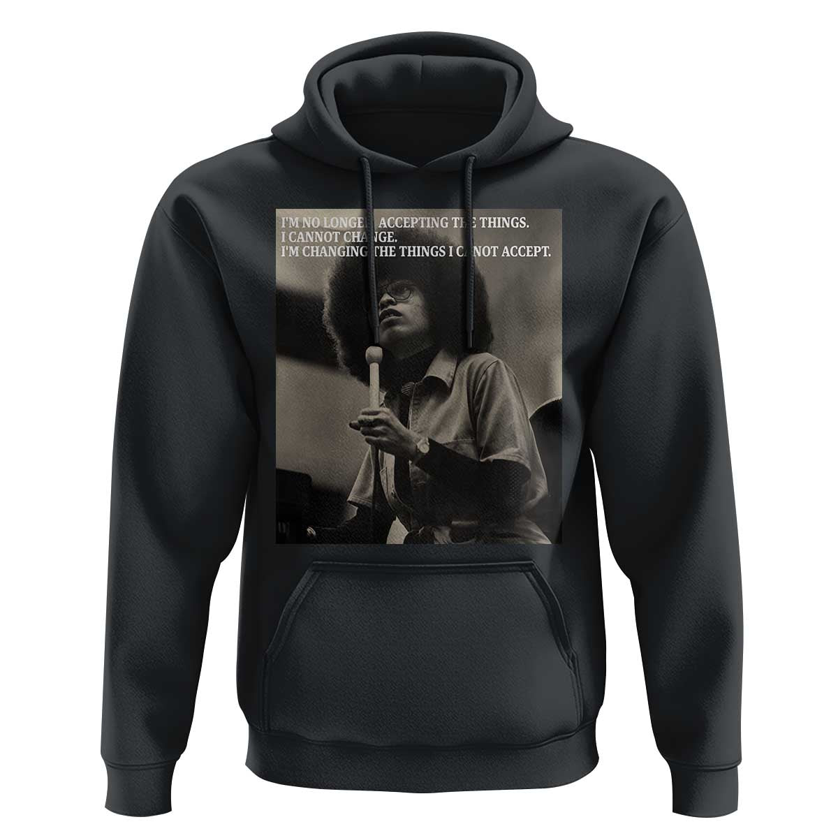 Angela Davis Inspirational Quote Hoodie Black History Month - Wonder Print Shop
