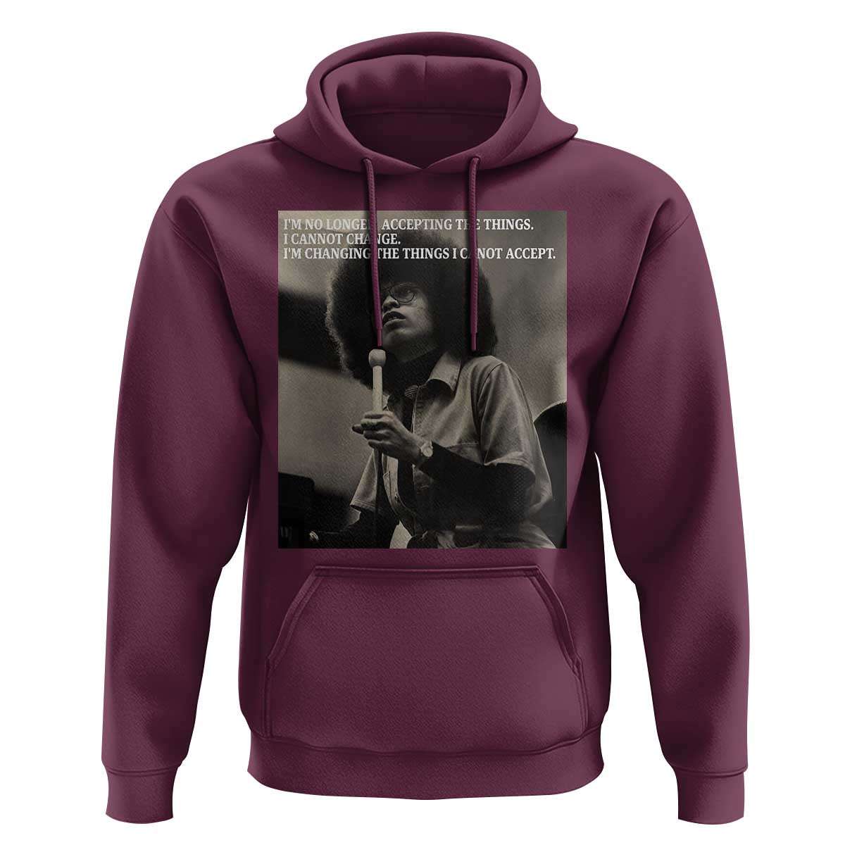 Angela Davis Inspirational Quote Hoodie Black History Month - Wonder Print Shop